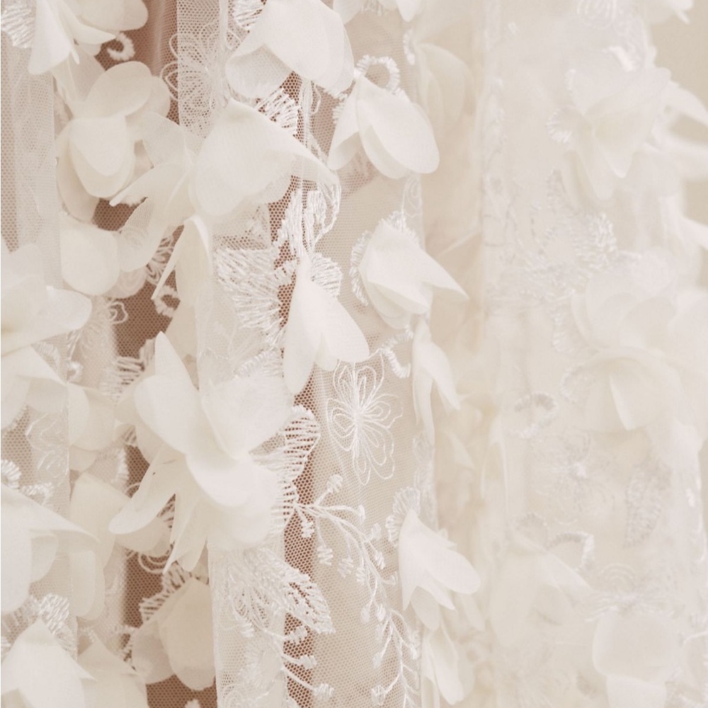 Anthropologie Helsi Blair Cream Floral Wedding Dress - Picture 5 of 8